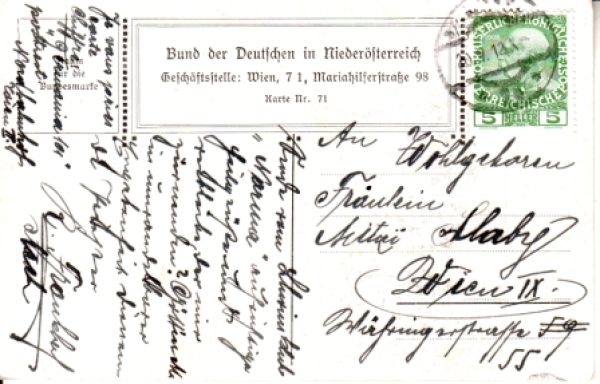 Svaz Němců v Dolním Rakousku 1912 95 001 A ● Láska